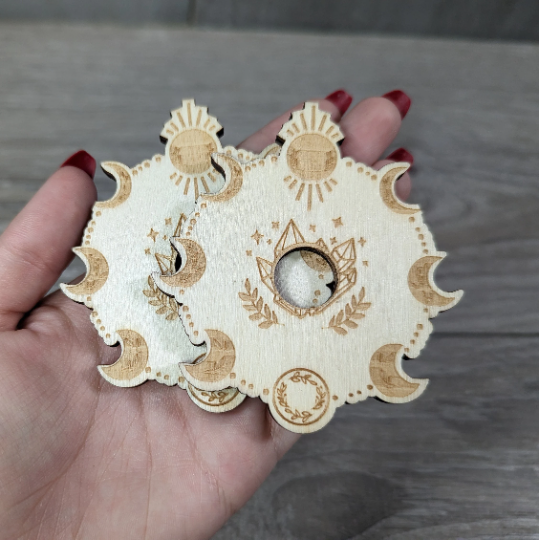 Keystone Crystals - Wholesale Decorative Tabletop Object - Wood Sphere Stand for Small Crystal Spheres – Themes2