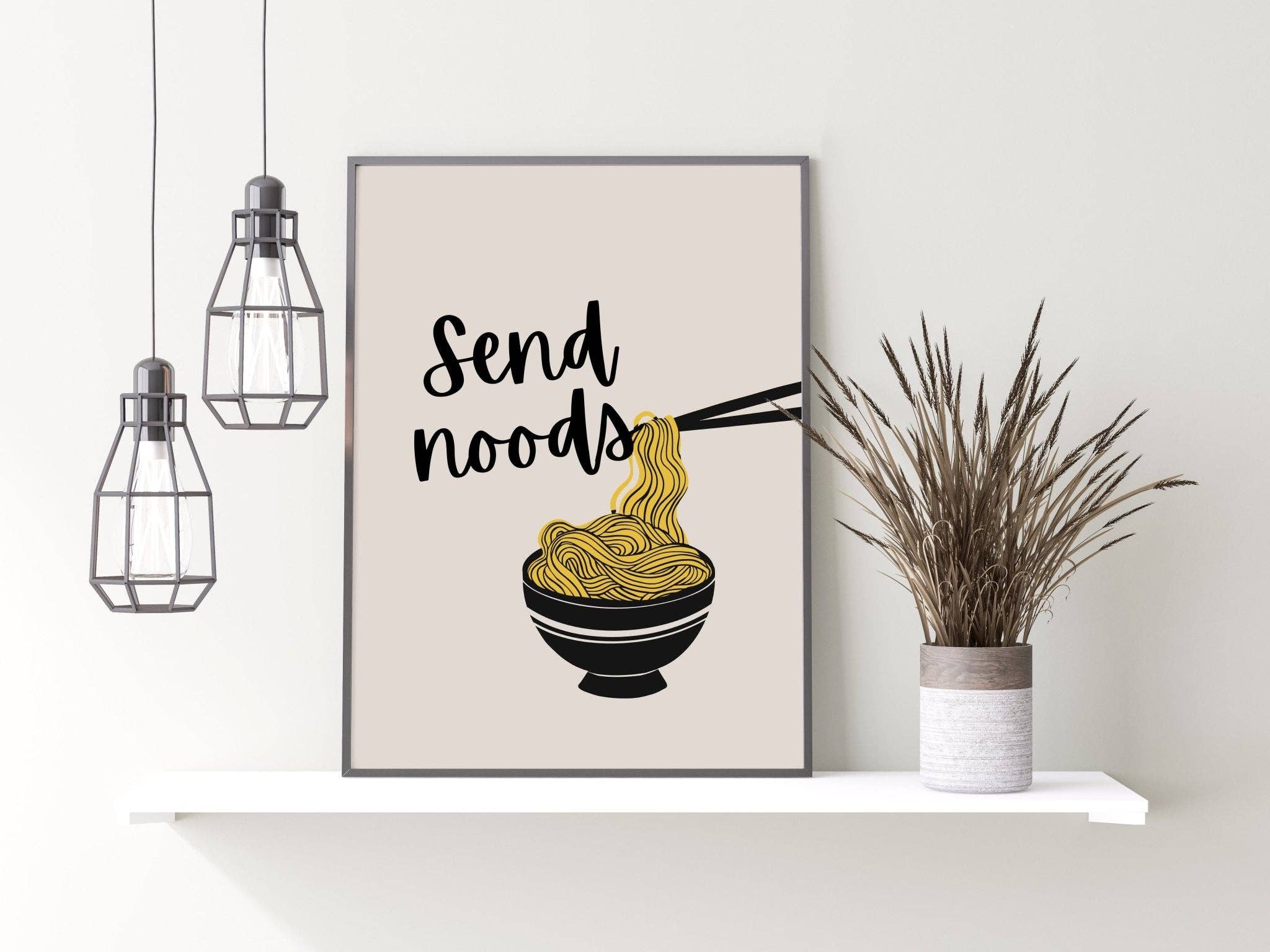 Moonshine Prints - Vente Affiche d'art - Envoyer des nouilles | Noodles Print1