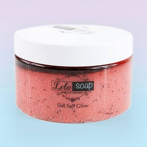 Soft Salt Glow Passionfruit Scrub for wholesale by Lola Soap