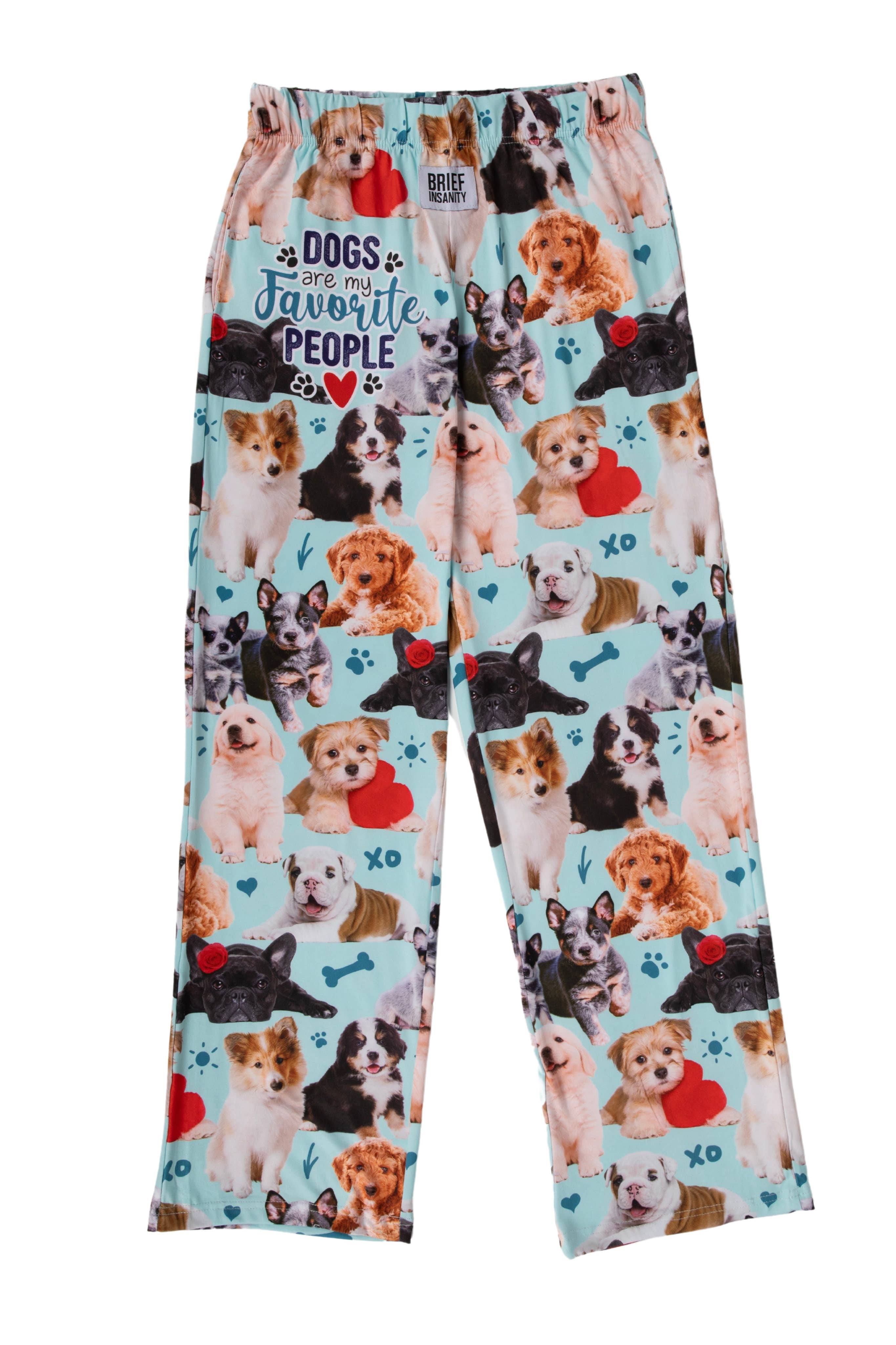 BRIEF INSANITY – Engroshandel Pyjamasunderdel - Dame – Hunde er mine foretrukne mennesker loungebukser5