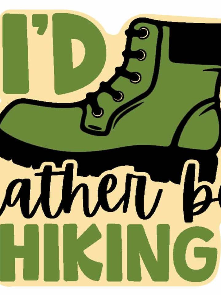 Sticker-Rather Be Hiking for wholesale by Custom Decor