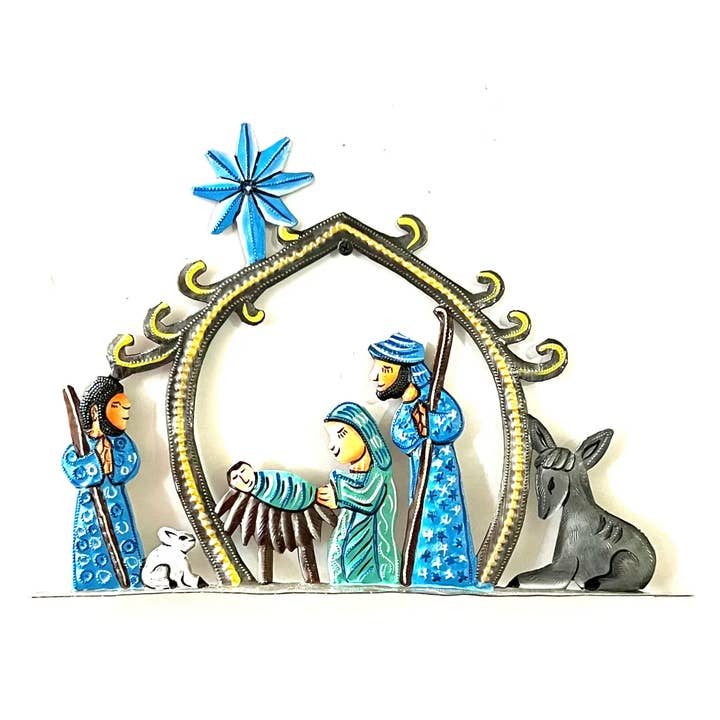 Mittelgroße Krippe in Blaugrün pour la vente par Our Market