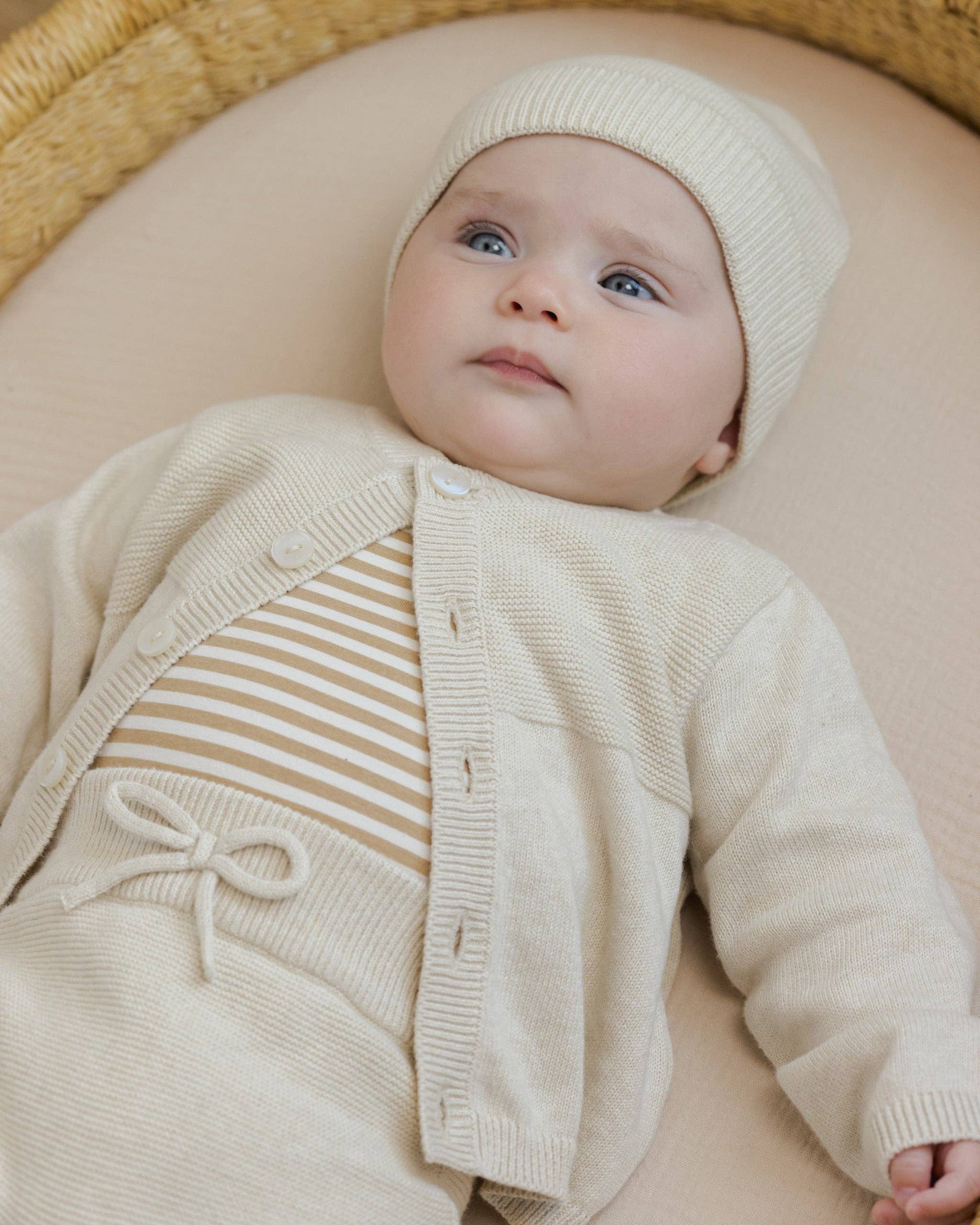 Quincy Mae - Wholesale Newborn/Knit Hat - Baby - Baby Beanie Heathered Natural2