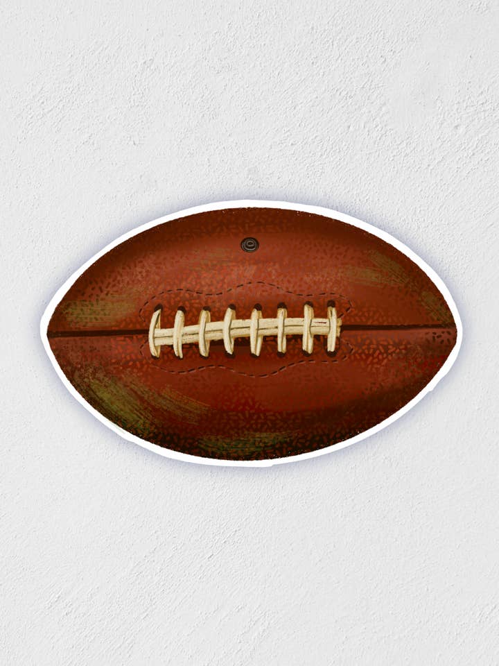 Football Sticker | Waterproof | Sports Decal for wholesale by Little Rocks Design