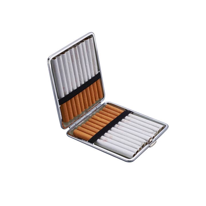 Champ by Polyflame - Wholesale Cigarette Case - CH METAL CIGARETTE CASE ZEBRA 20 PC DL123