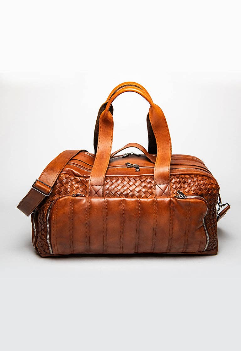 Hides - Wholesale Weekender Bag - Men's - Woven Leather Weekender Duffel Bag10
