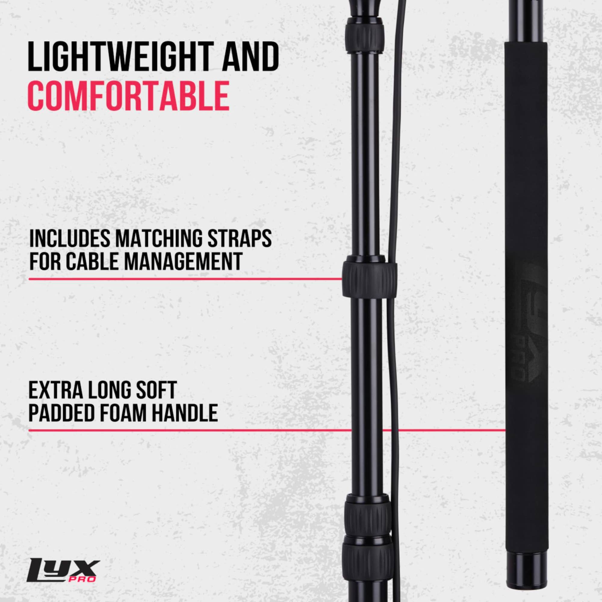LyxPro - Wholesale Music Accessory - Boom Mic Pole, 5-Section Stretchable Shotgun Mic Pole3