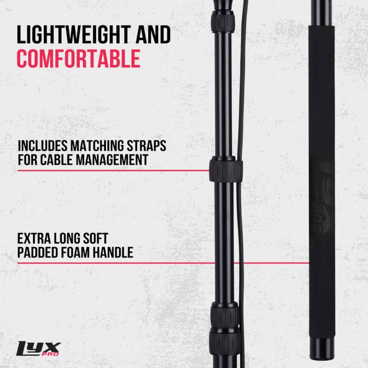 LyxPro - Wholesale Music Accessory - Boom Mic Pole, 5-Section Stretchable Shotgun Mic Pole3