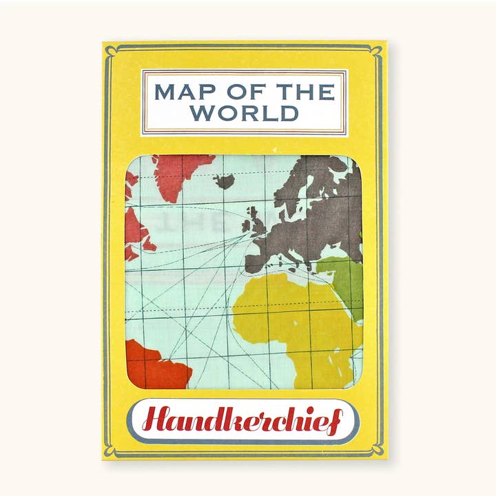 Sukie – Lenço - Unissexo por atacado – Mapa do Mundo Lenço Pocket Square Bandana
