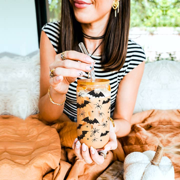 Gia Roma - Wholesale Drinking Glass/Cup - Halloween Tumblers Cute Fall Glass Cup Gifts & Kitchen Decor6