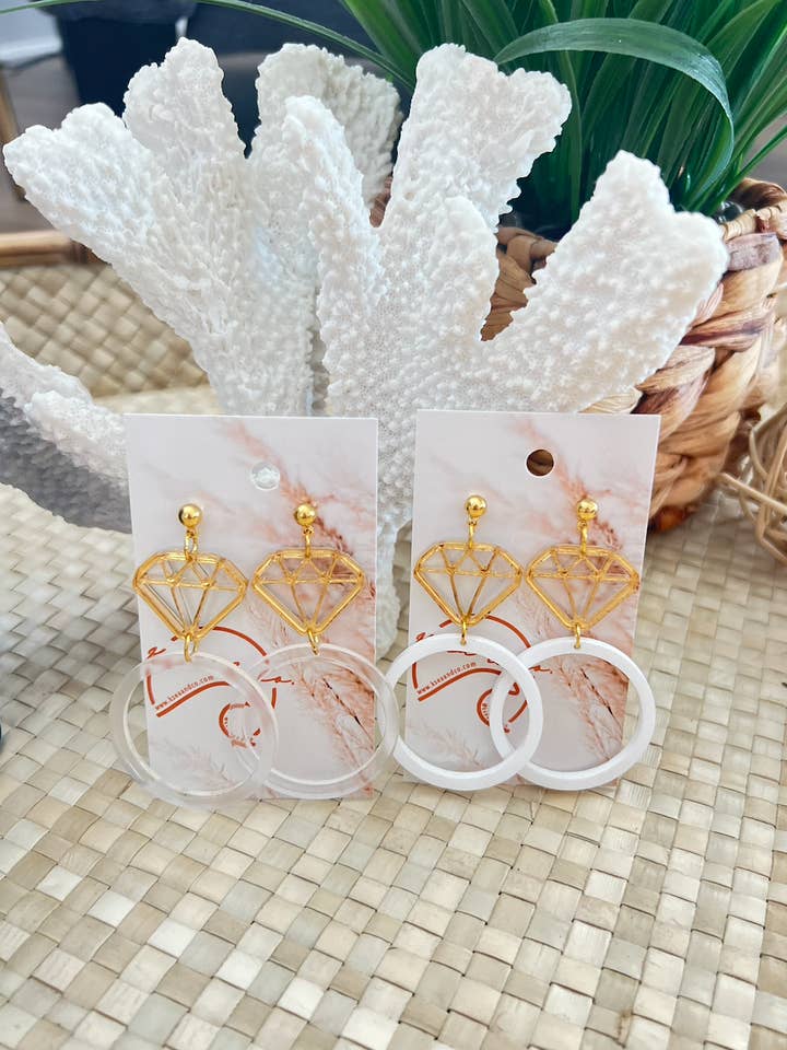 Bridal Diamond Ring Earrings for wholesale by Ksea & Co