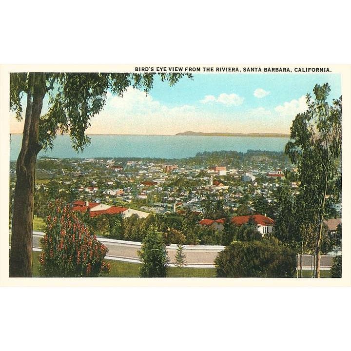 Found Image Press - Wholesale Postcard - Postcard SB-152 Bird's Eye View of Santa Barbara, California