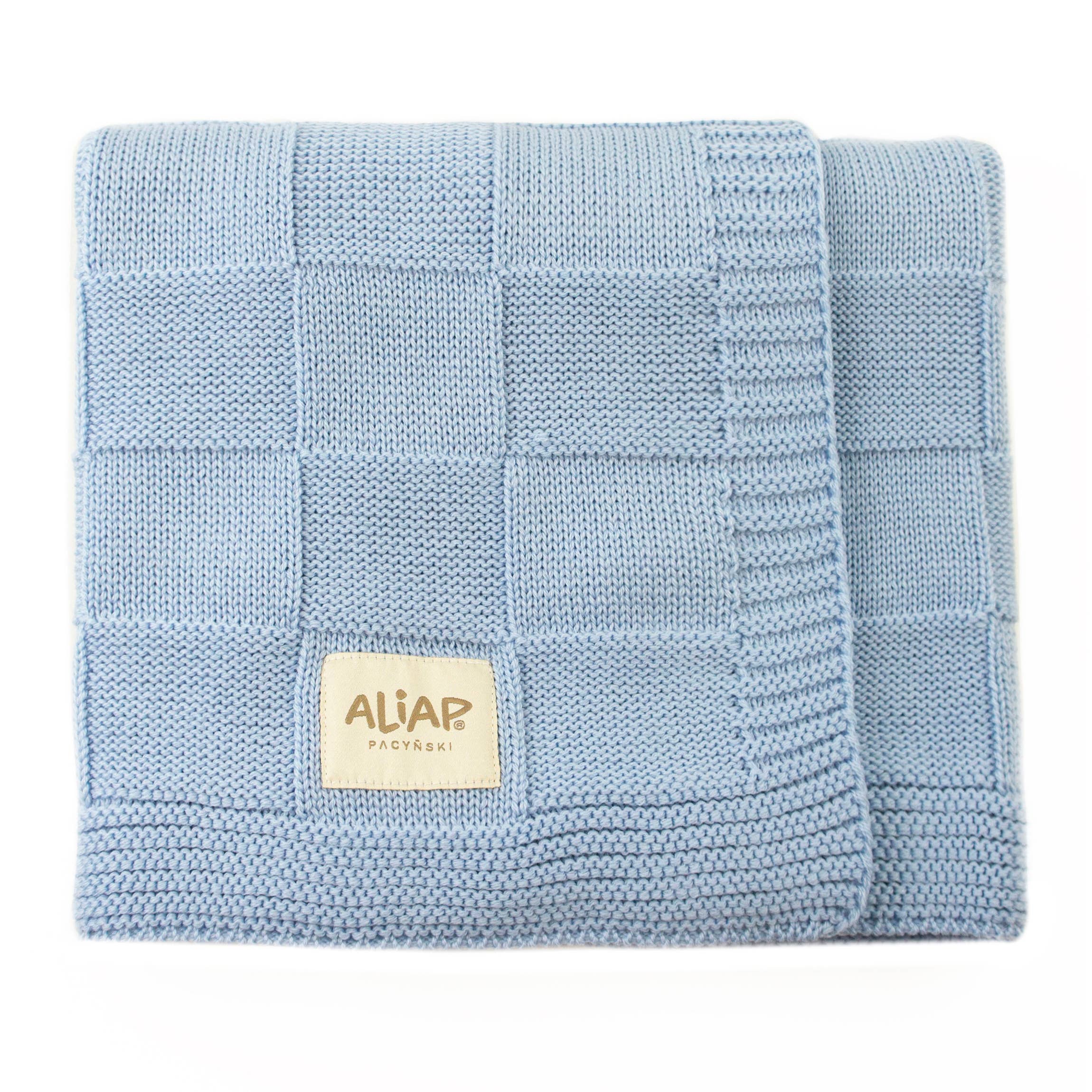 ALIAP - Wholesale Bedding Blanket - Kids & Baby - 100% Merino Wool Blanket Chessboard Knit 5004W4