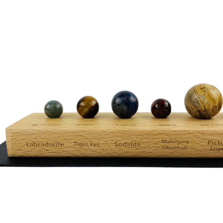 Rock Paradise - Wholesale Spiritual Stone/Crystal - Gemstone Solar System Planets in a Box Crystal Spheres7
