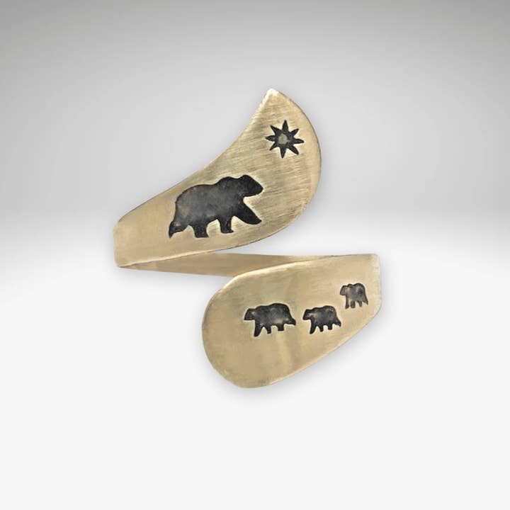 Daphne Lorna - Wholesale Cocktail/Statement Ring - Mama And Cubs Adjustable Ring2