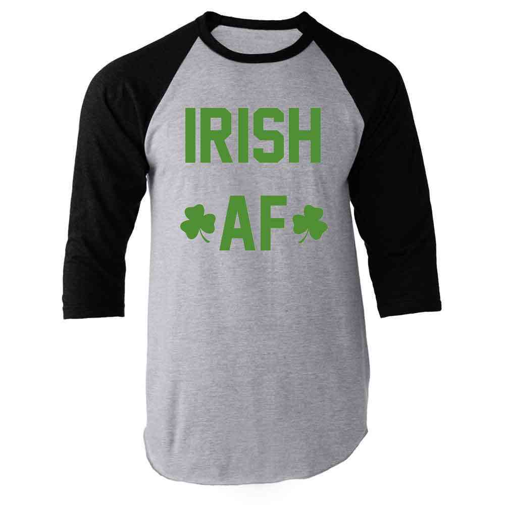 Pop Threads - Vendita all'ingrosso Maglietta serigrafata - Unisex - T-shirt unisex Irish AF St. Patricks Day, colore verde, divertente3