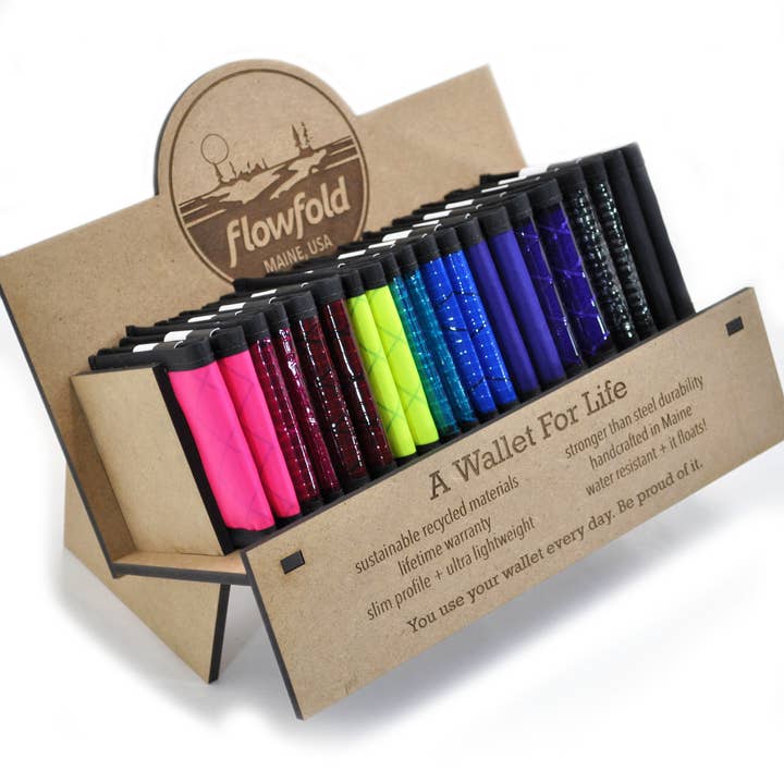 Flowfold - Wholesale Wallet - Men's - Vanguard Wallet Display Assortment- Brights0