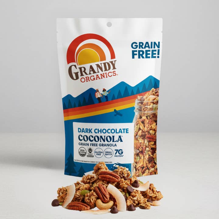 Grandy Organics – Granola por atacado – Coconola de chocolate amargo - Granola sem grãos0
