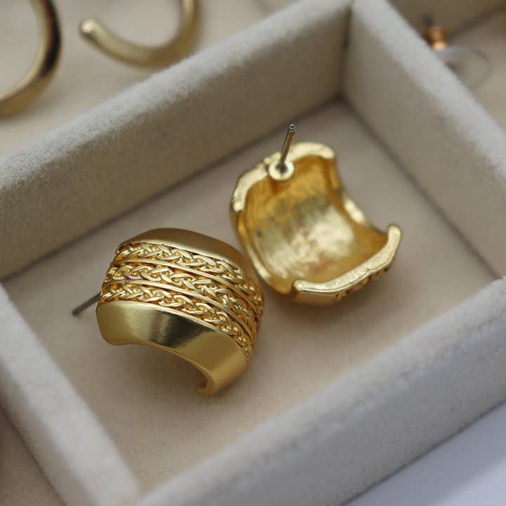 KARINE SULTAN - Wholesale Hoop Earrings - Mini Braided Hoops