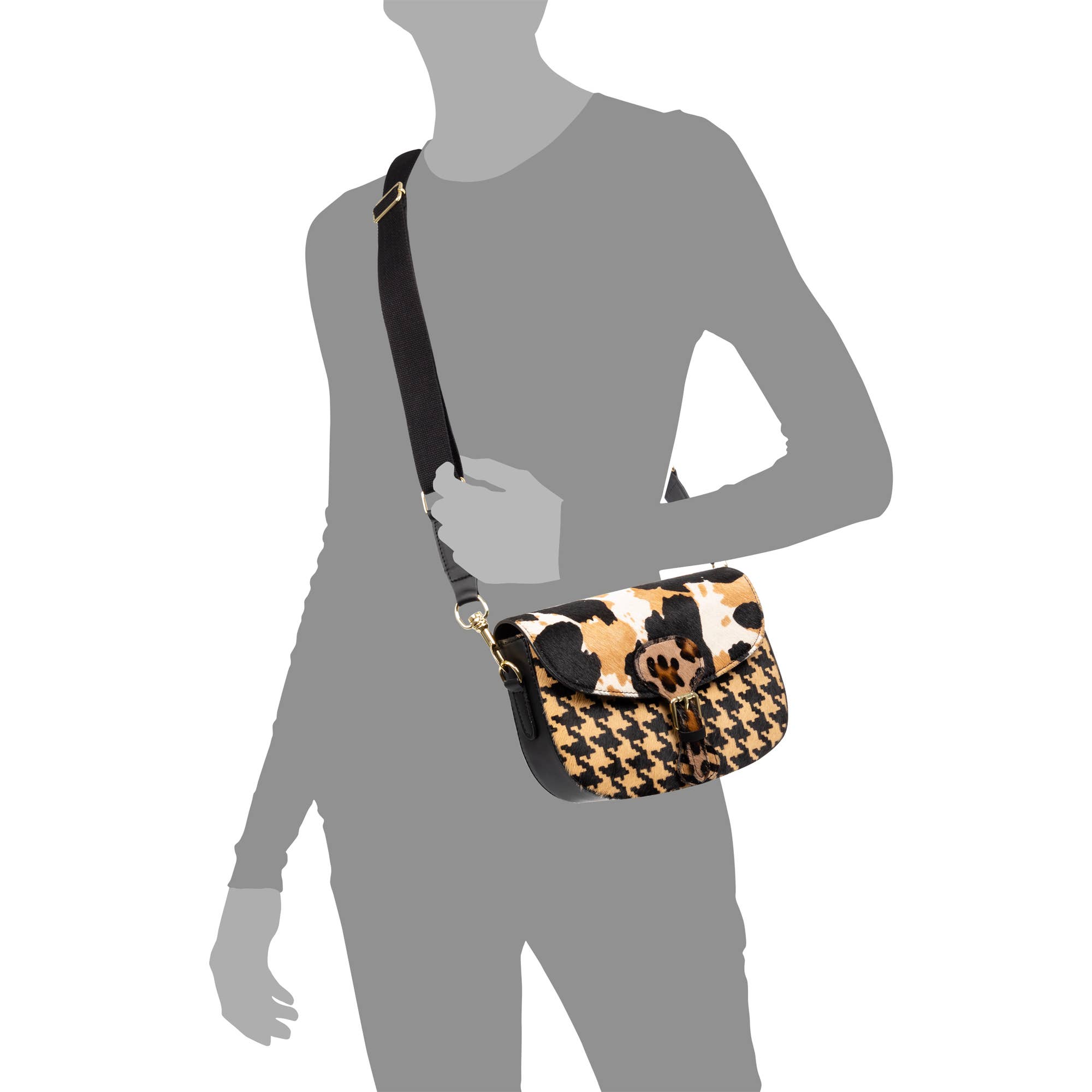 FIRENZE ARTEGIANI - Wholesale Shoulder Bag - Women's - Anghiari shoulder bag. Genuine Cavallino animal print leather.13