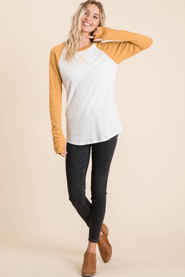 lovely melody - Wholesale T-Shirt - Women's - LMT1232-Thermo Baseball T Shirt16