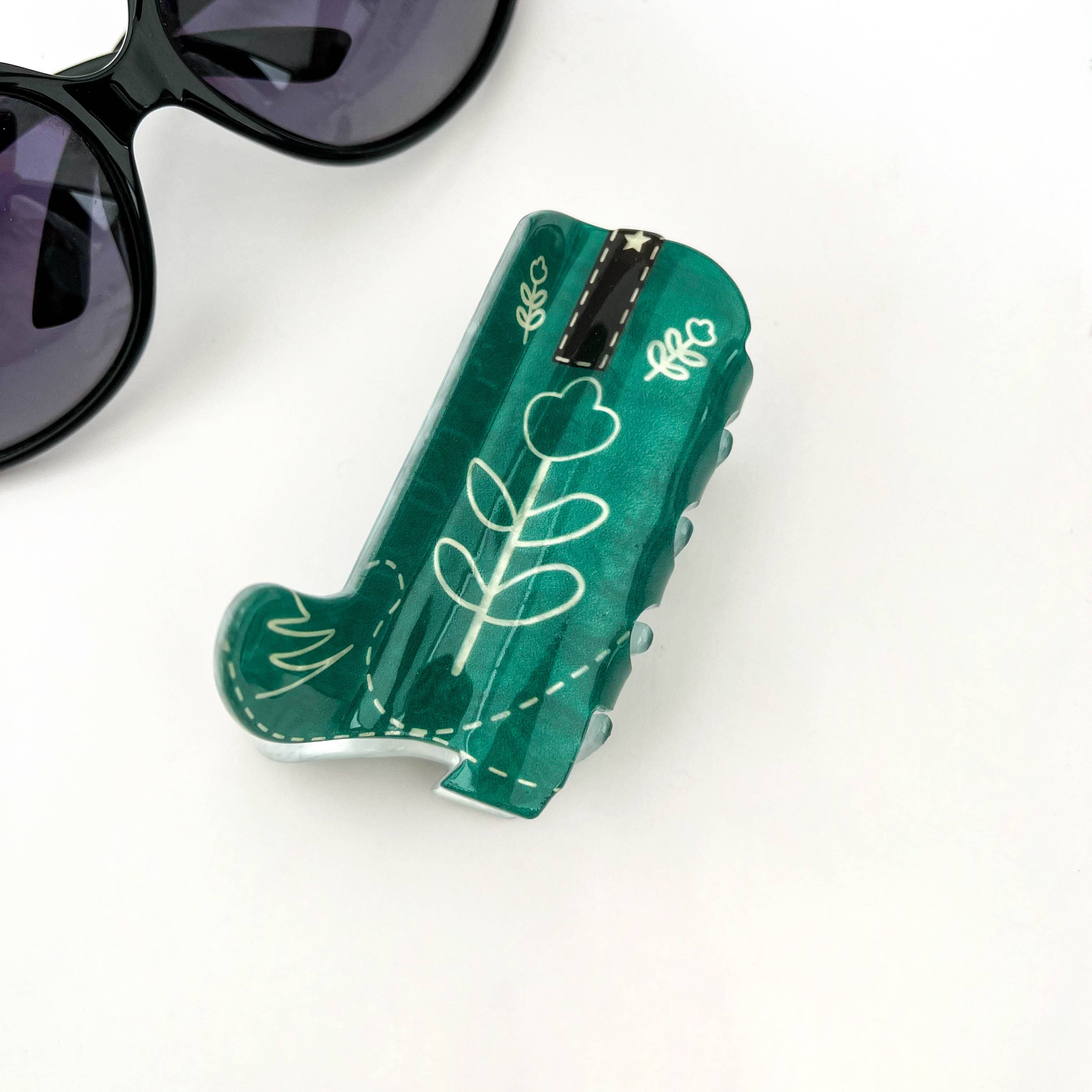 SoapElenGlen - Wholesale Hair Clip - Women's - Cute Cowboy Boot Hair Claw Clip, Sweet & Cool Western Style3