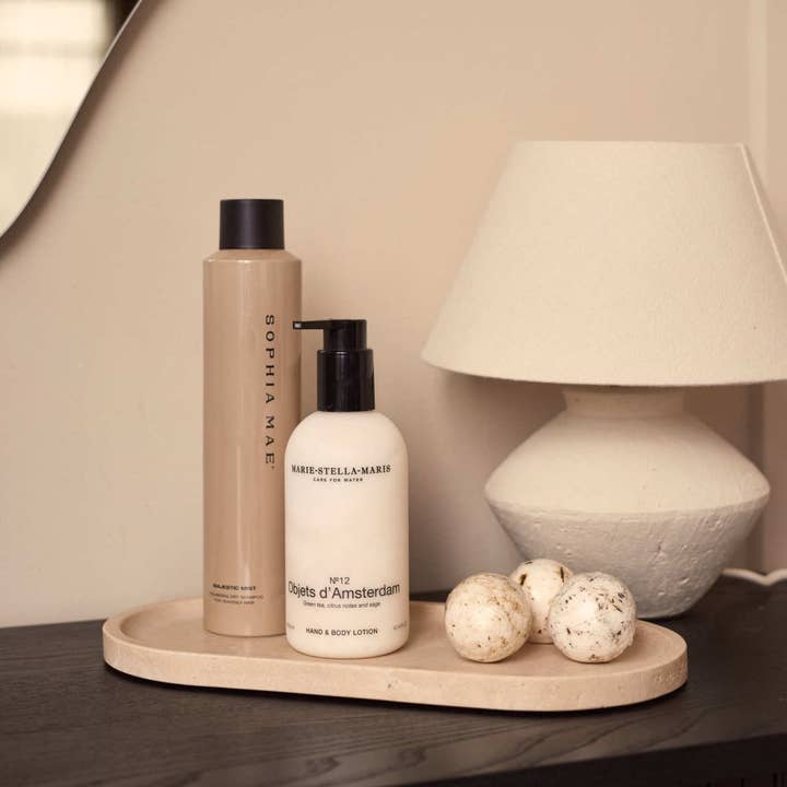 MOOISA - Wholesale Decorative Tray - Travertine oval tray 30x15cm2