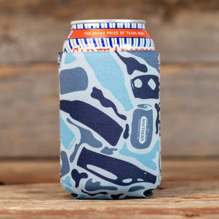 Neoprene Can Hugger - Gulf Camo for wholesale by Southern Drinking Club