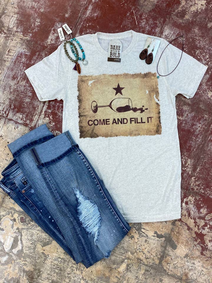 J.Forks Designs - Vendita all'ingrosso Maglietta serigrafata - Donna - Maglietta Come and Fill It 20080