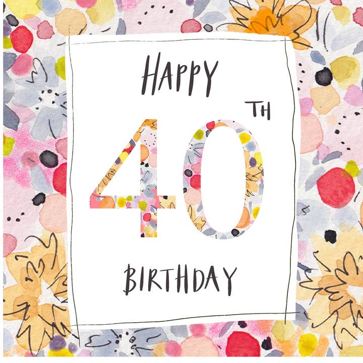 40th Birthday Card for wholesale by Tipperleyhill