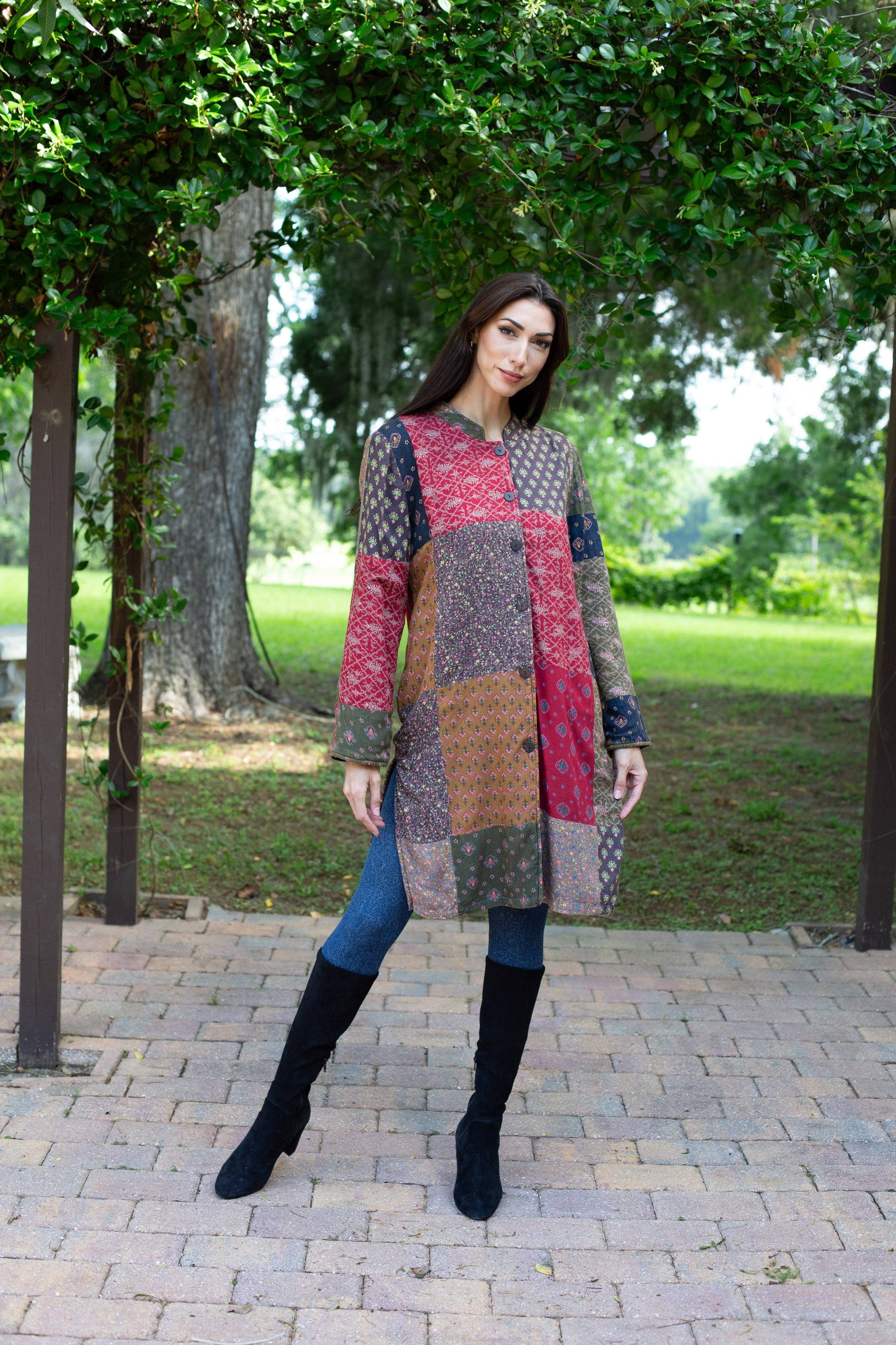 Sacred Threads – Großhandel Jacke – Damen – Boho-Mix-Patchwork-Jacke0