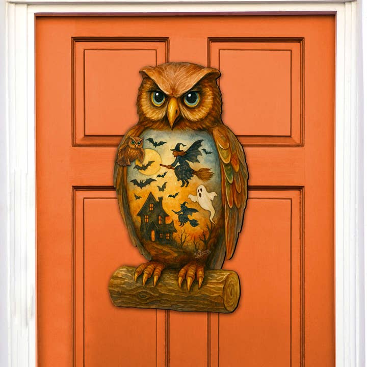 Suspension de porte hibou d'Halloween – Décoration de porte en bois artisanale par G. DeBrekht – 8652836H et autres tendances Résultats pour porte bûche en vente B2B. Retours gratuits et paiement à 60 jours sur Faire sur Faire.