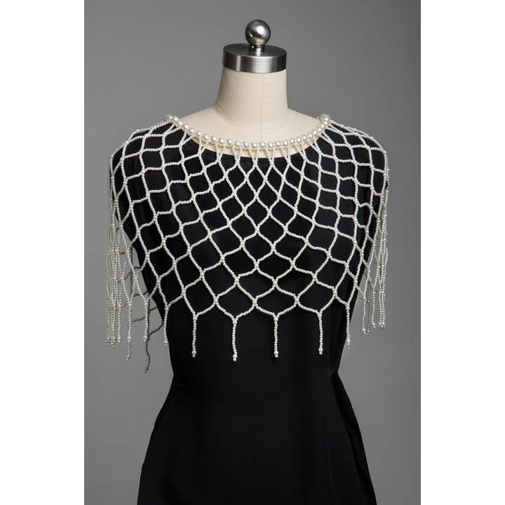 SAACHI - Wholesale Capelet - Women's - Pearl Beaded Capelet