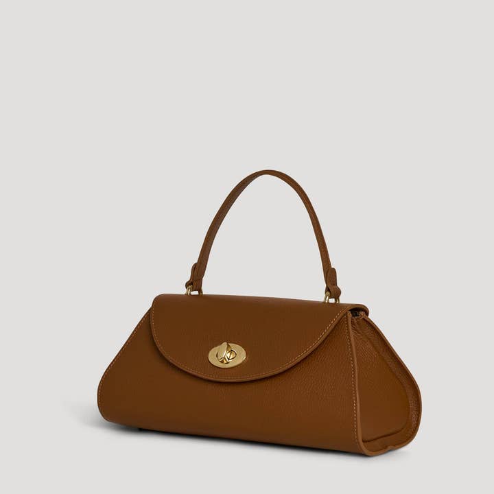 Prestige Milano - Wholesale Tote Bag - Women's - Borsa Florence in pelle Togo color cuoio1