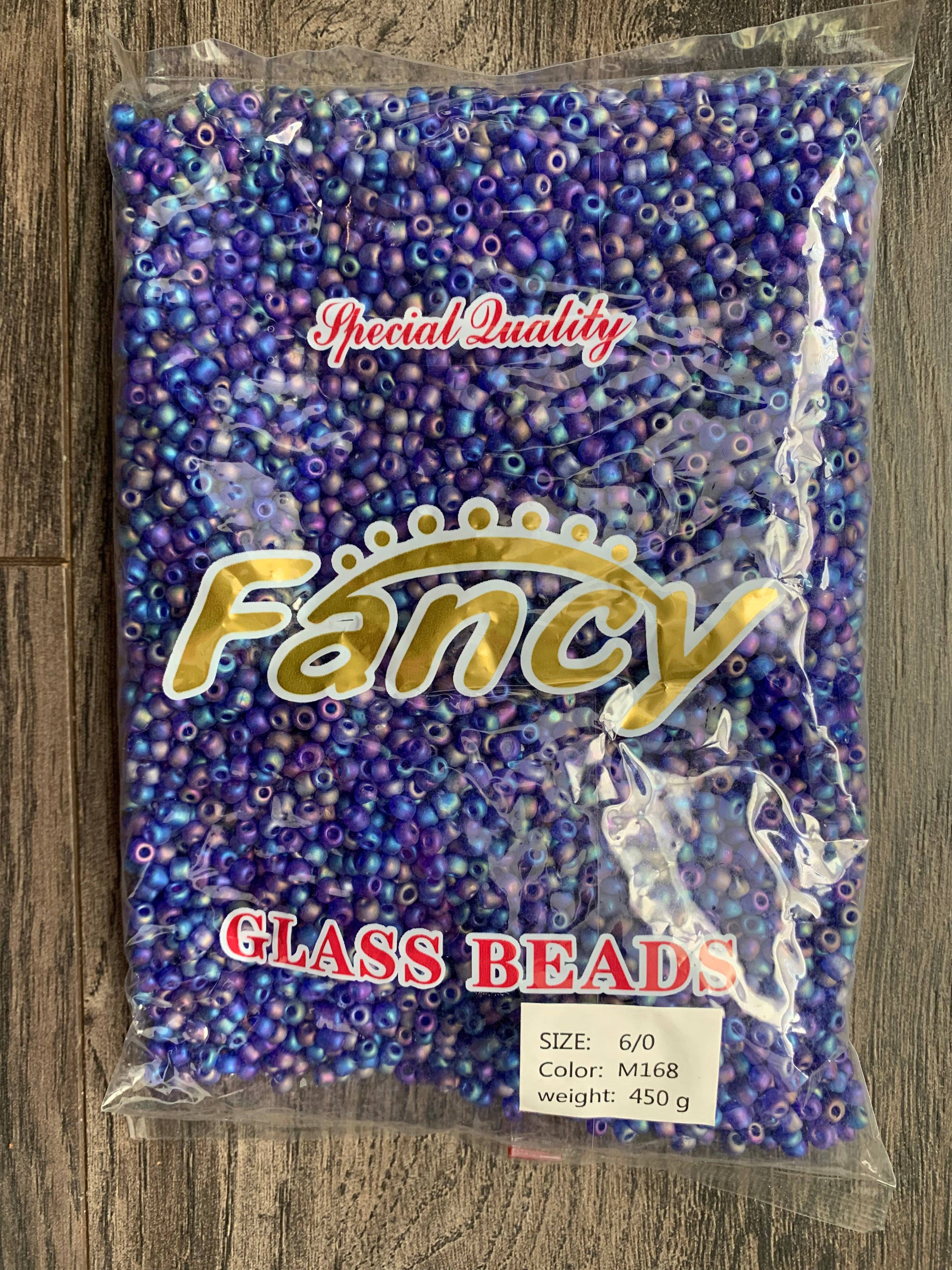 MaddieMayShop - Venta al por mayor Cuentas - Perlas de semillas 6/0, perlas de semillas a granel, perlas de vidrio esmerilado de 450 gramos25