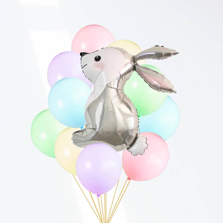 Spring Rabbit Pastel Balloon Bouquet (11 Pack) for wholesale by Ellie's Party Supply