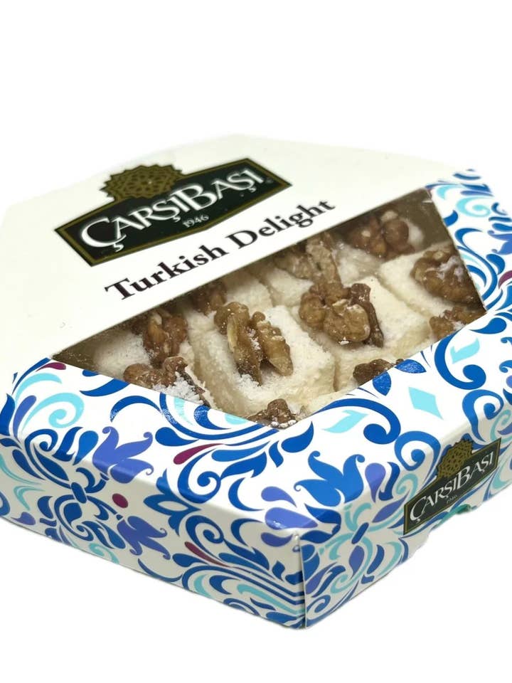 Carsibasi Premium Walnut Sultan Turkish Delight - 300g Hexagonal Box for wholesale by Aladdin