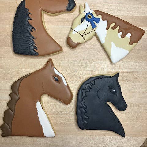 The Gift Horses - Wholesale Cookie Cutter - Set of 4 Copper Plated Horse Head Cookie Cutters - Individually Gift Boxed3