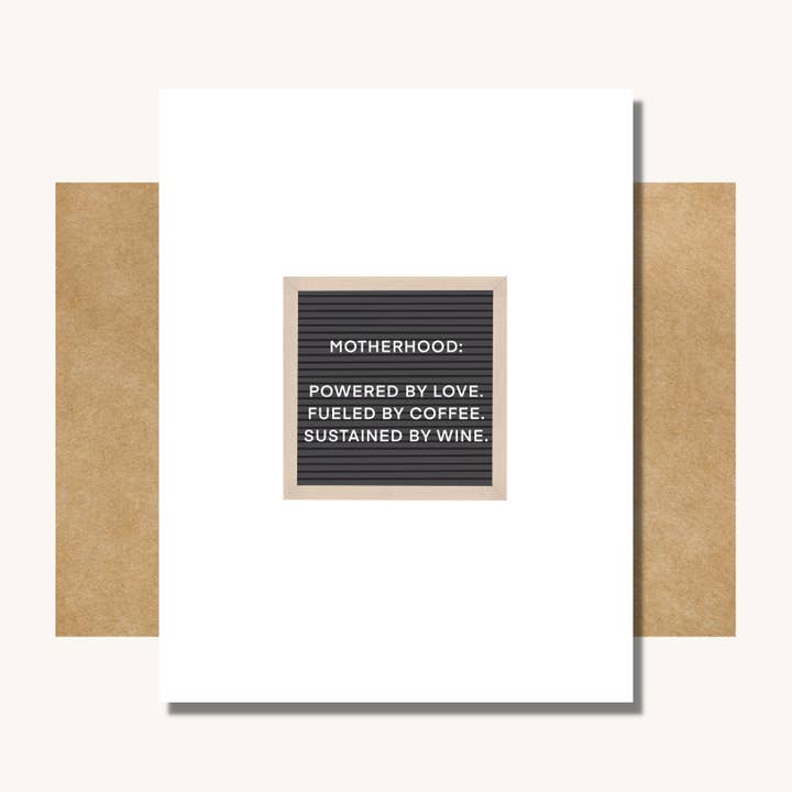 Grappige letterbordkaart voor Moederdag voor wholesale door Kelly Scott Design Co