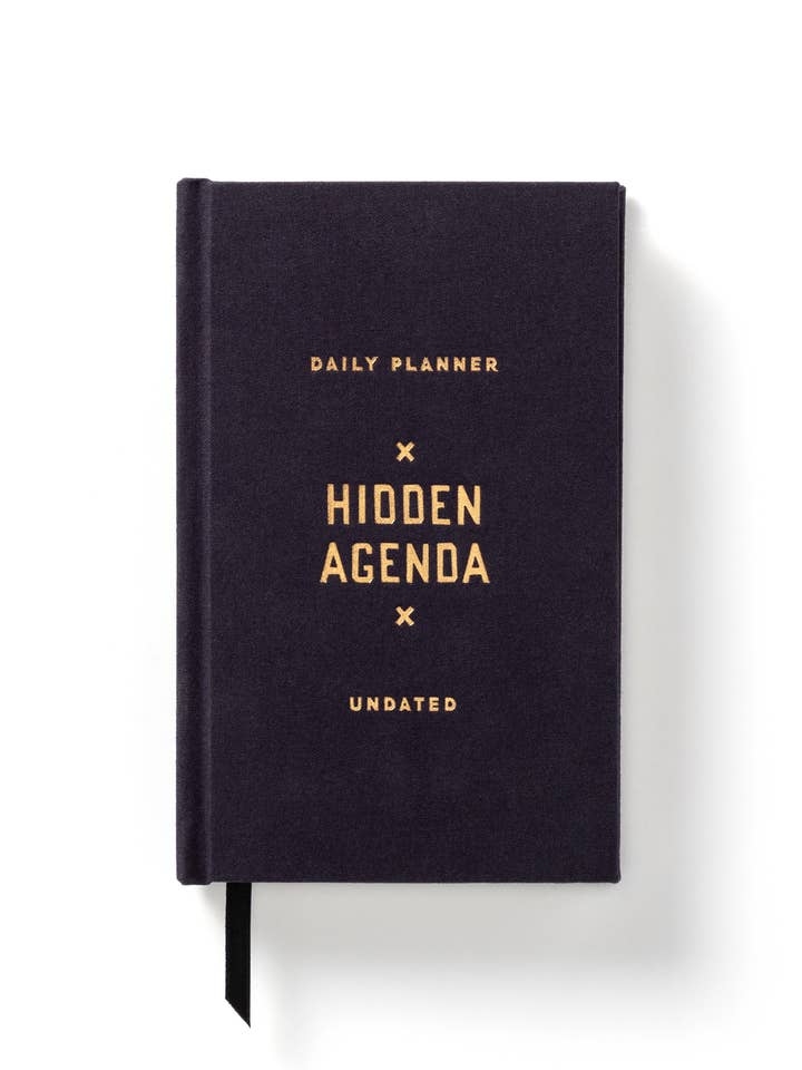 Brass Monkey Hidden Agenda Undated Mini Planner for wholesale by Chronicle Books