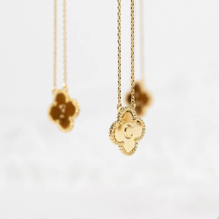 Sessori - Wholesale Pendant/Charm Necklace - Clover Letter Initial Pendant Necklace24