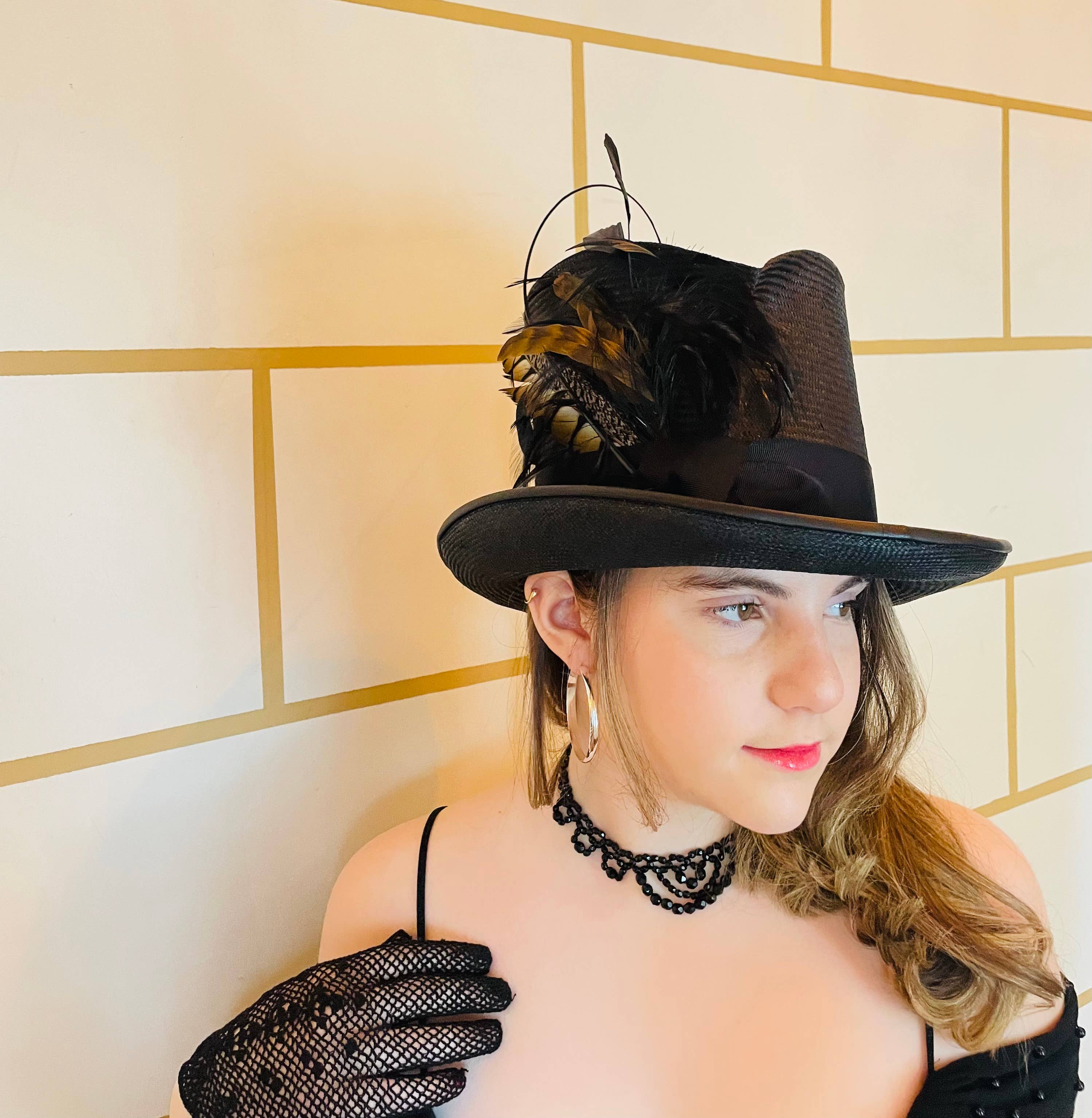 Cha Cha's House of Ill Repute - Wholesale Straw Hat - Women's - Persephone - Derby Top Hat4