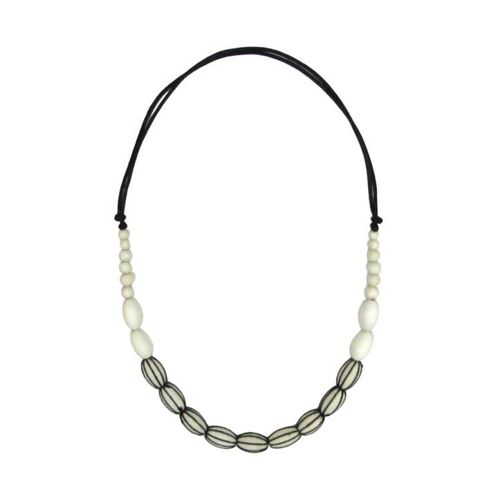 Giselle simple off-white adjustable metal free necklace for wholesale by Katie and Company