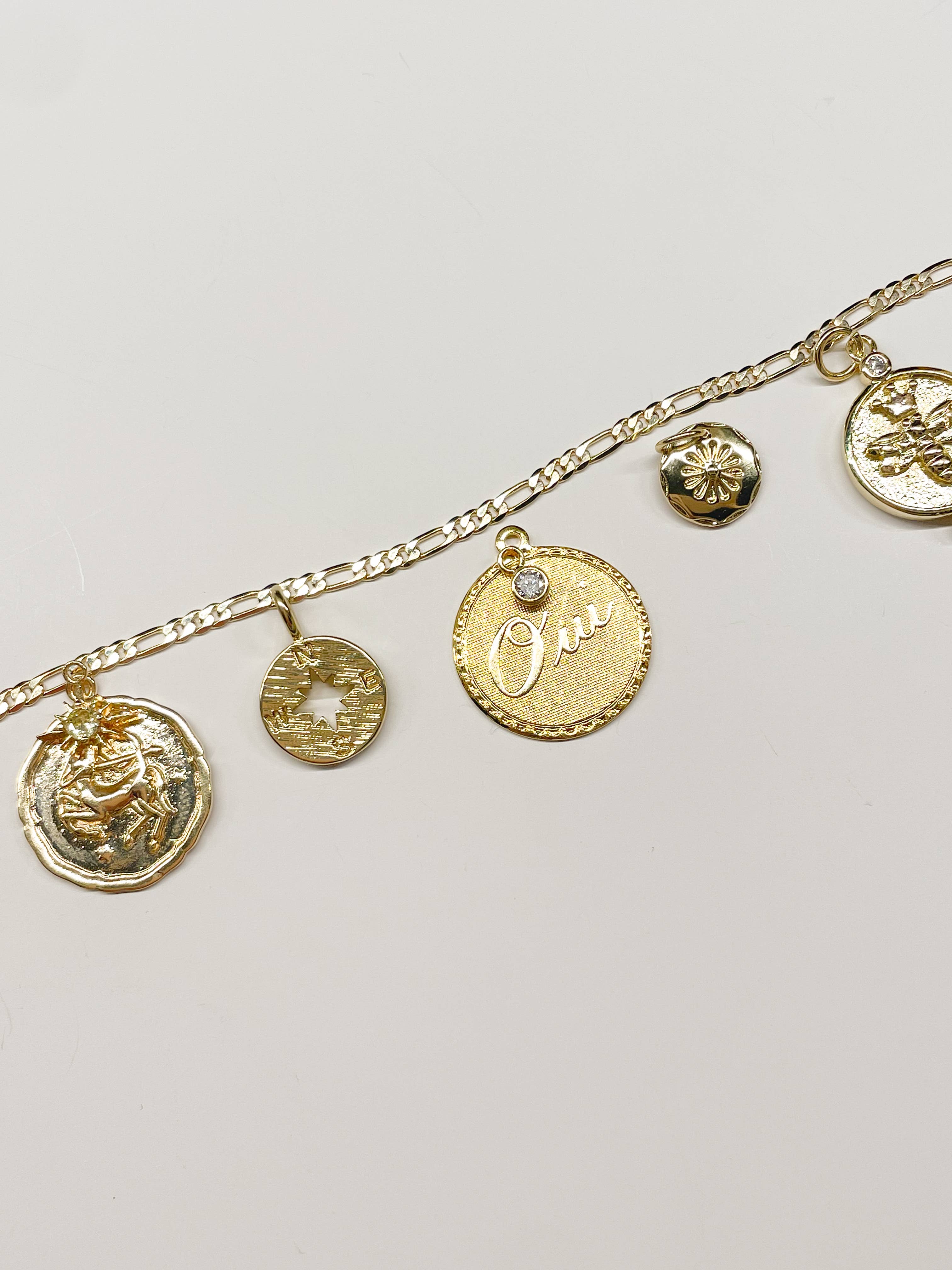 Goldie Charm Bar - Wholesale Pendant/Charm Necklace - CHARM BAR BUNDLE: 6 ASSORTED BLANK BRACELETS2