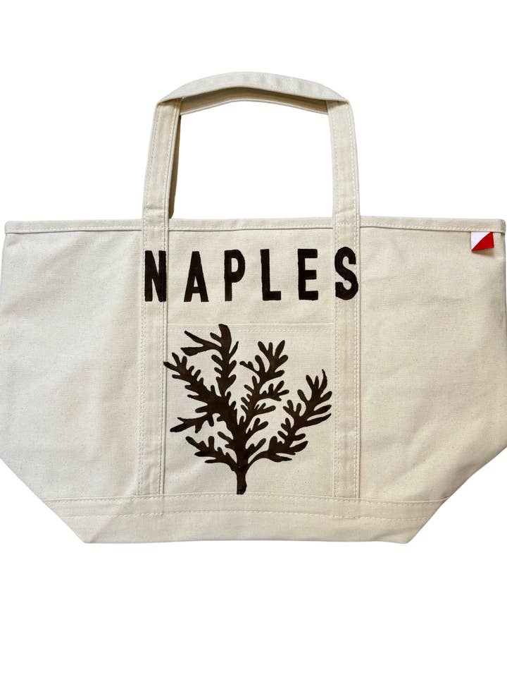 Naples Coral Large Tote in Espresso for wholesale by Southern Marc Designs