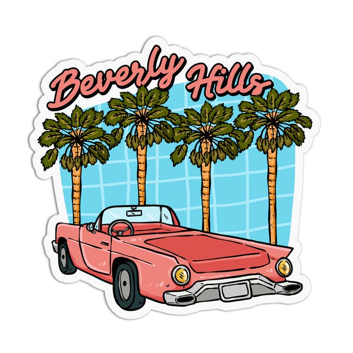 Beverly Hills 1 Vinyl Waterproof Stickers for wholesale by Girls Printing House