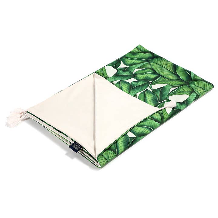 Medium Light Velvet Blanket - Banana Leaves - Rafaello for wholesale by La Millou USA