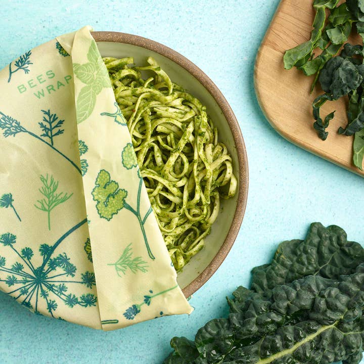 Bee's Wrap - Wholesale Food Storage Wrap/Bag - Assorted 3 Pack - Herb Garden, Plant Based Wax