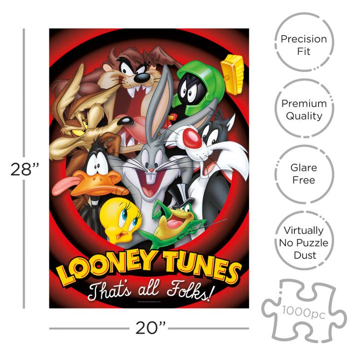 AQUARIUS, GAMAGO, ICUP, & ROCK SAWS by NMR Brands - Wholesale Puzzle - Adult - Looney Tunes 1000 Piece Jigsaw Puzzle1