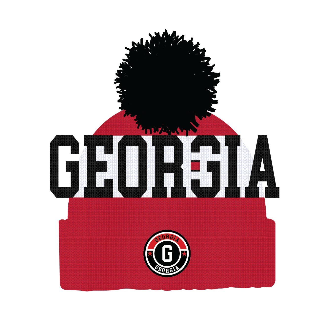 ChoKoLids – Engroshandel Beanie - Unisex – Strikkede vinterhuer med pompon og broderet fodboldhold-logo28